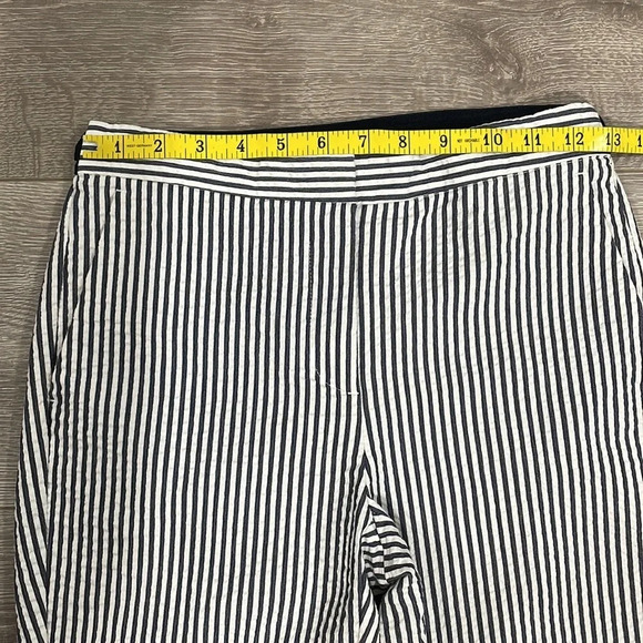 NWOT Zara Seersucker Striped Slim Trouser Pants XS - Picture 9 of 16